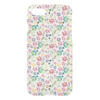 Boho Spring Flowers | Girly Botanical Pattern iPhone SE/8/7 Case