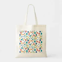 Summer beach with starfish, shells and pebbles tote bag