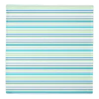 Blue White green Beach coastal stripes Duvet Cover