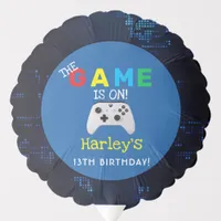 The Game Is On! Custom Photo Video Game Birthday Balloon