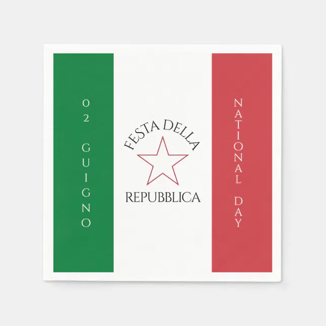 Festa della Repubblica National Day of Italy Flag Napkins