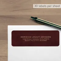 Simple Classic Business Return Address Label