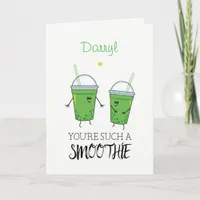 Green Smoothies Flirty Kawaii Foodie Humor Card