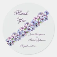 Romantic and Poetic Pastel Lilac Watercolor Classic Round Sticker