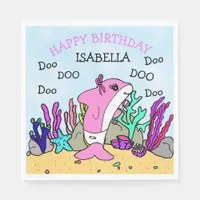 Personalized Baby Shark Birthday Napkins