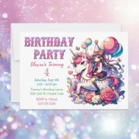 Anime Girl on Unicorn Birthday