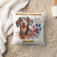 National Purebred Dog Day Celebration Artwork  Throw Pillow