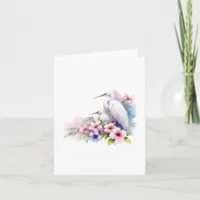 Tropical Bird Coastal Egret Blank Note Card