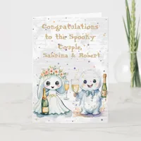 Booze & Boos Ghost Bride and Ghost Groom  Card