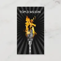 microphone singer music  Business card