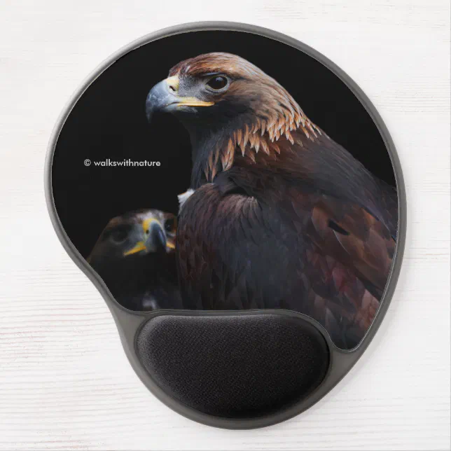 A Pair of Golden Eagles Gel Mouse Pad