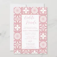 Mexican Talavera Pink Cielito Lindo Baby Shower Invitation