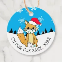Oh for Fox Sake, 2020, Funny Christmas Favor Tags