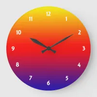 Spectrum of Horizontal Colors -1 Large Clock