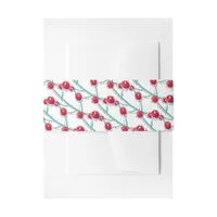 Holly Jolly Pattern Invitation Belly Band