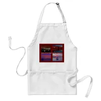 Skies of San Diego and San Francisco Adult Apron