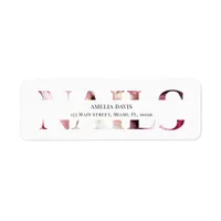 Nail Artist Elegant Floral White Pink Manicurist  Label