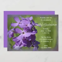 Purple Wildflowers Graduation Party Invitation