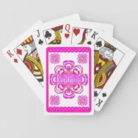 Kindness in Pink Mandala Playing Cards