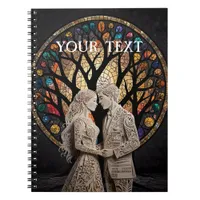 Wedding Couple & Tree of Life Wine Tote Notebook