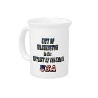 City of Washington in the District of Columbia USA Pitcher