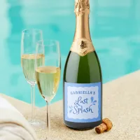 Fun Personalized "Last Splash" Bachelorette Party  Sparkling Wine Label