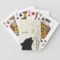 Panda Silhouette Poker Cards