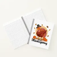 Happy Thanksgiving Typography Spiral Notebook