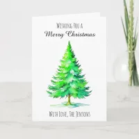 Wishing You a Merry Christmas Personalized Card