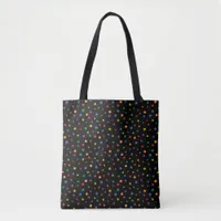 Rainbow Polka Dots Tote Bag