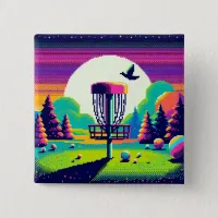 Pixel Art Disc Golf Course Button