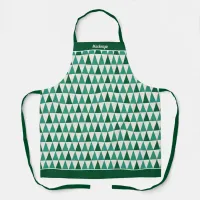 Mid Century Modern Glitter Star Christmas Trees Apron