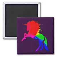 Proud Unicorn of Colorful Stain Glass Design, ZKOA Magnet