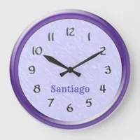 Clock - Purple Frame with Name