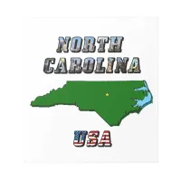 North Carolina Map and Text Notepad