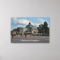 Library of Congress in Mosaic Pattern Canvas Print