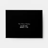 Classic Black and White Wedding RSVP Envelope