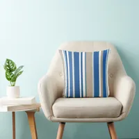 Trendy modern coastal stripes throw pillow