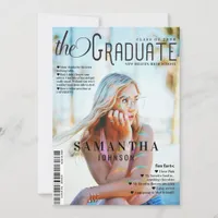 Graduate Fun Facts Magazine Style Graduation Announcement