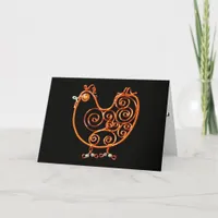 Greeting Card - Wire Chicken