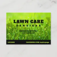 *~* Modern Lawn Care Landscapping Green Grass Business Card