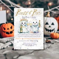 Booze & Boos Couple's Halloween Bridal Shower Invitation