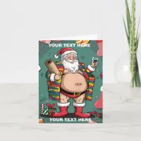 Cute funny father christmas invitation