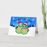 Funny Avocado Christmas Humor Card