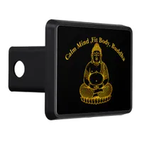 Golden Buddha Statue Meditating in Peaceful Pose Hitch Cover