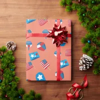 Patriotic Popsicles and Skateboards Wrapping Paper