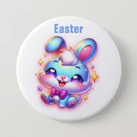 Cute bunny Happy Easter | Button