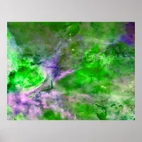 Eta Carinae Nebula Enhanced Green Value Poster