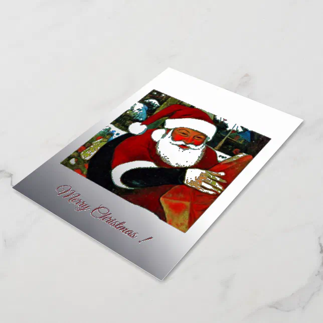 Santa Claus / Santa Claus Foil Holiday Card