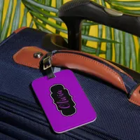 Vibrant, Bold Purple Personalized  Luggage Tag